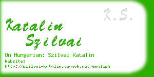 katalin szilvai business card